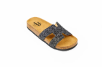 Obrazek Dámské pantofle stříbrné třpytivé