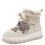 Obrazek Tamaris 1-26223-47-418 Damskie zimowe botki do kostki ivory