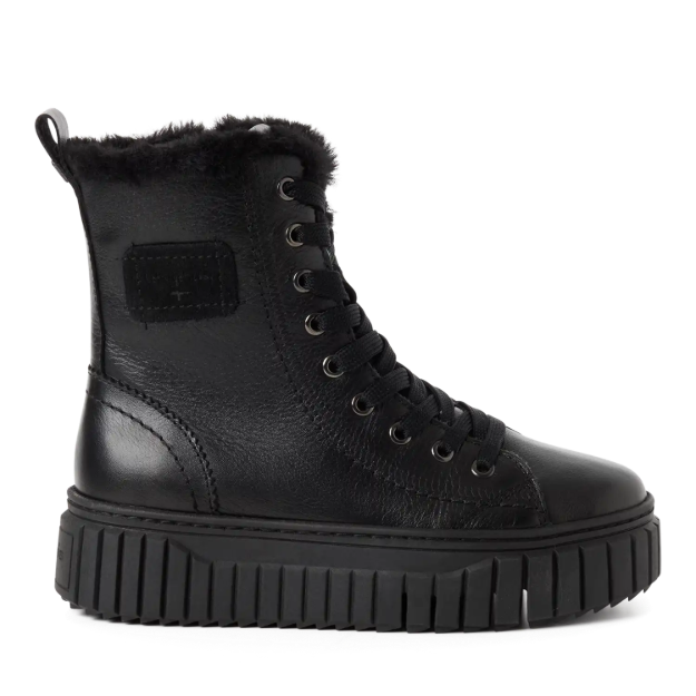 Obrazek Tamaris 1-26228-47-003 Damskie zimowe botki do kostki czarne