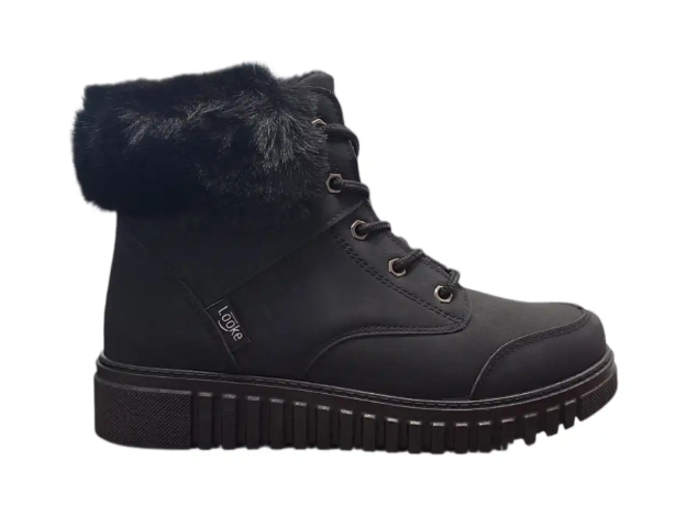 Obrazek Looke YSARA L1577-24 Damskie buty zimowe za kostkę czarny