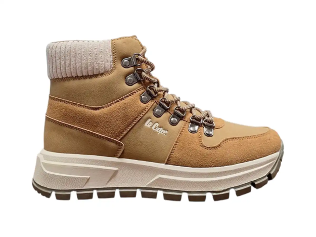 Obrazek Lee Cooper LCJ-26-03-4526L Damskie zimowe botki do kostki brązowe