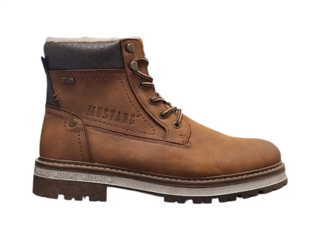 Obrazek Mustang 15M0091001 Męskie buty zimowe za kostkę w kolorze cognac