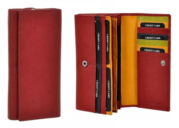 Obrazek Dámská peněženka BHPC Colorfull long - červená BH-2966-02 červená