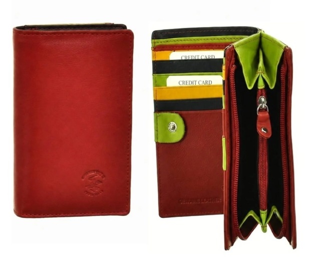 Obrazek Dámská peněženka BHPC Colorfull combi - červená BH-2968-02 červená