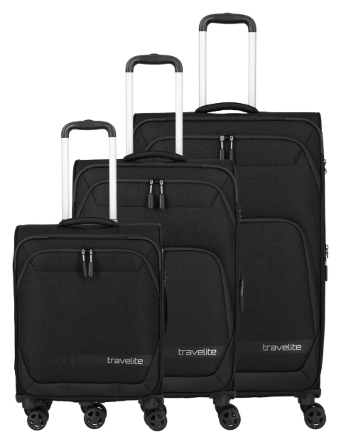 Obrazek Travelite Kick Off 4w S, M exp, L exp Black S: 37 l / M: 69/73 l / L: 110/117 L