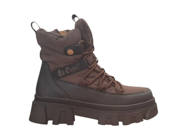 Obrazek Lee Cooper LCJ-26-01-4631L Damskie zimowe botki do kostki brązowe