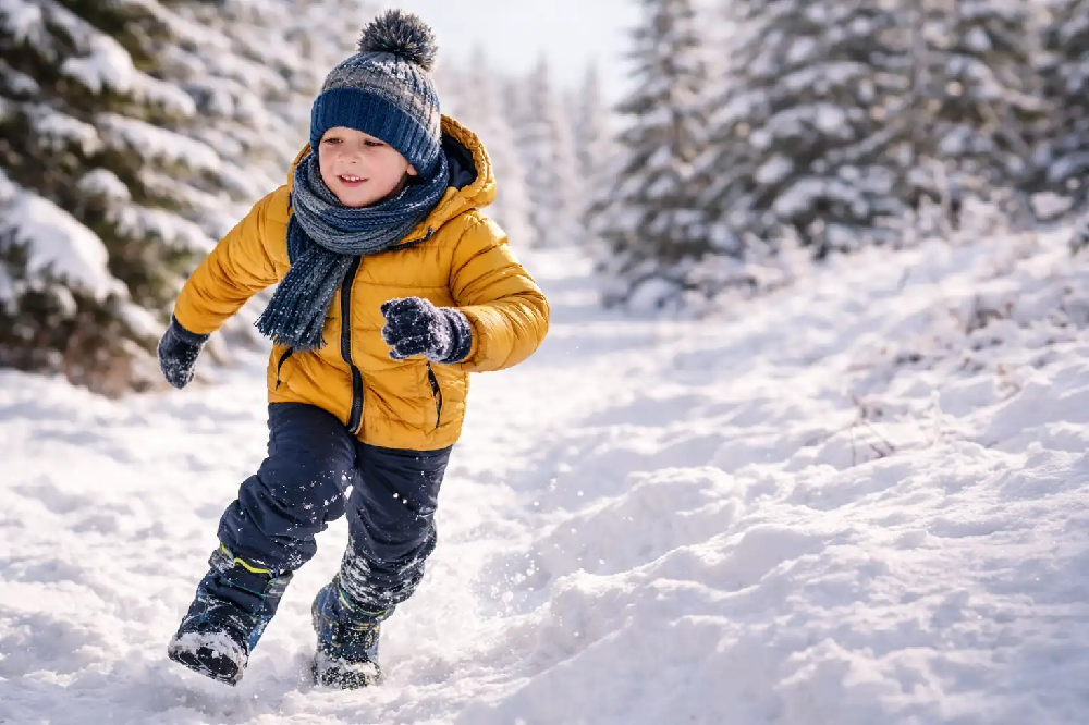 Wodoodporne dziecięce zimowe buty za kostkę na śnieg i mróz