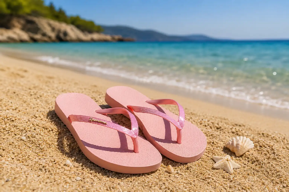 Damskie japonki plażowe na wakacje nad morzem