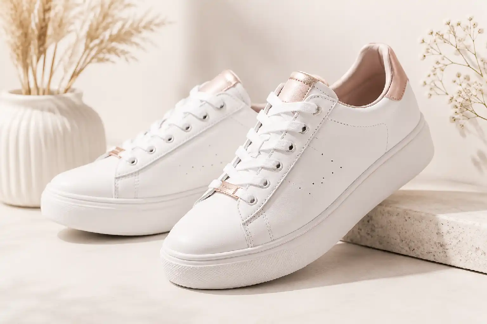 Białe damskie sneakersy lifestyle do codziennego noszenia