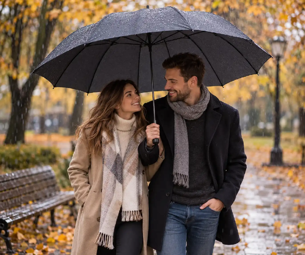 Parasol partnerski dla dwojga o średnicy czaszy 132 cm
