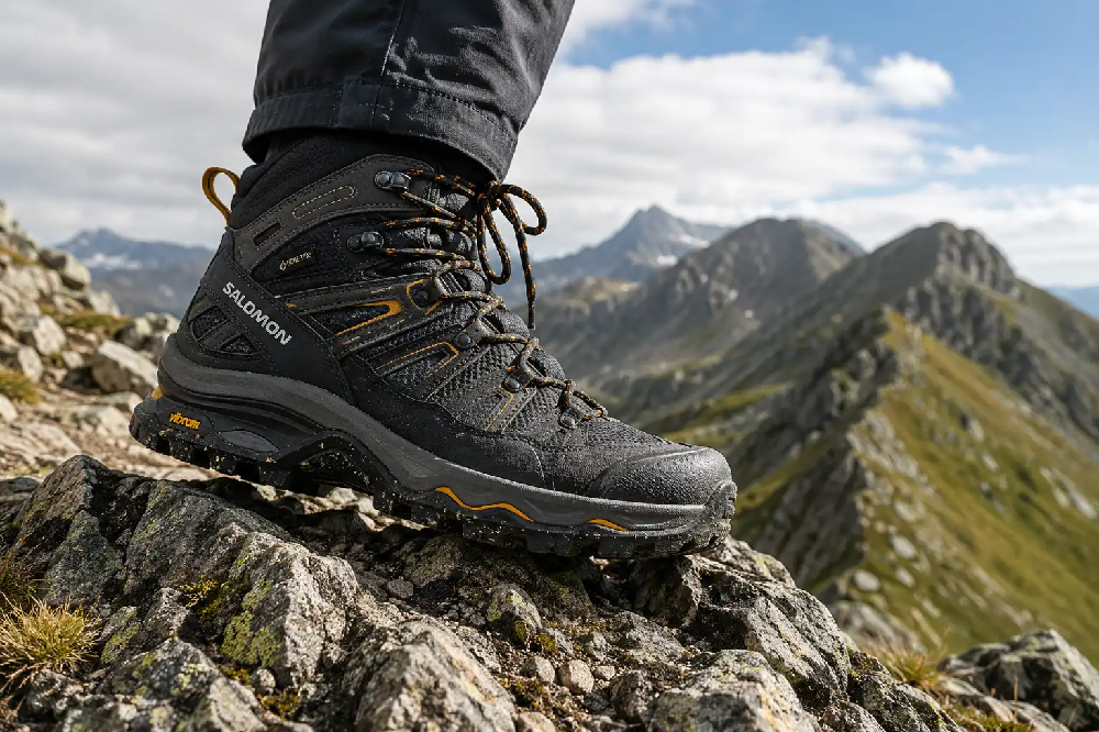 Męskie buty trekkingowe outdoor z antypoślizgową podeszwą Vibram